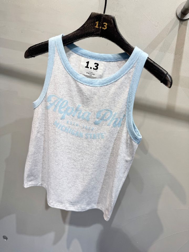 1.3韓國東大門代購女士新品推薦人氣休閑吊帶背心撞色無袖1.3_ONE THREE吊帶/背心