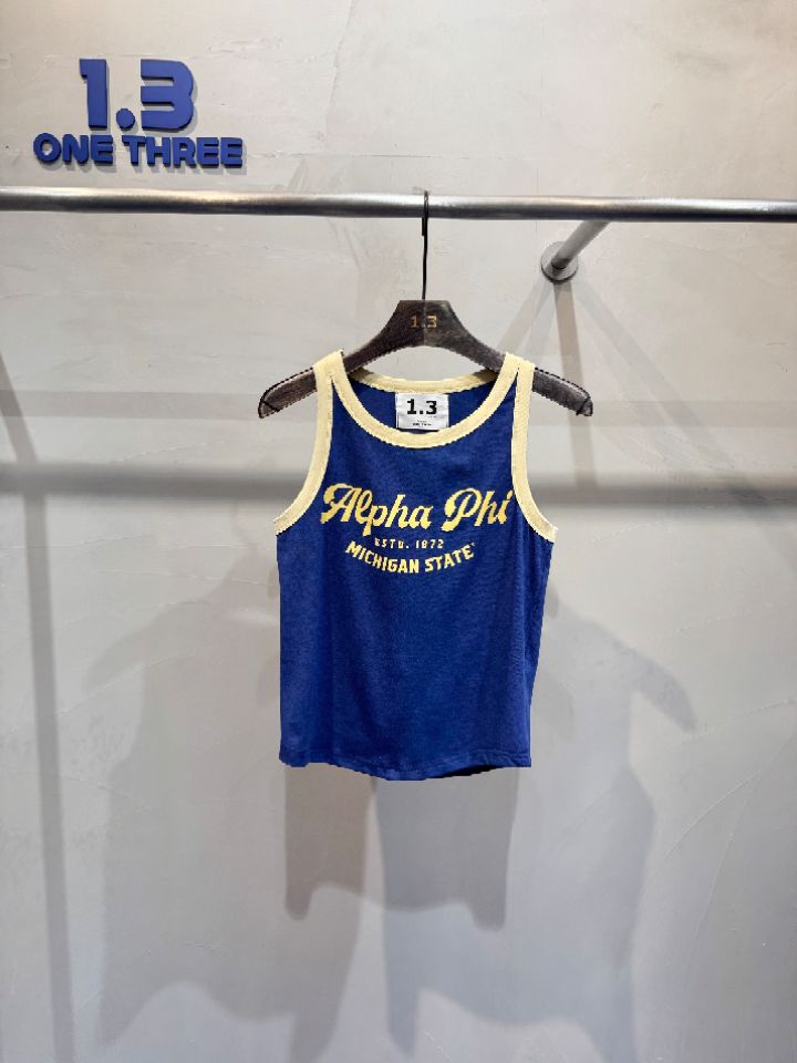 1.3韓國東大門代購女士新品推薦人氣休閑吊帶背心撞色無袖1.3_ONE THREE吊帶/背心圖色3
