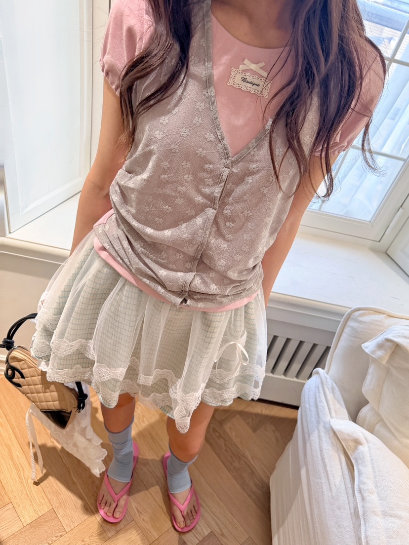 BOUTIQUE-L韓國東大門直郵女士新品26夏季休閑推薦T恤露背BOUTIQUE-LT恤