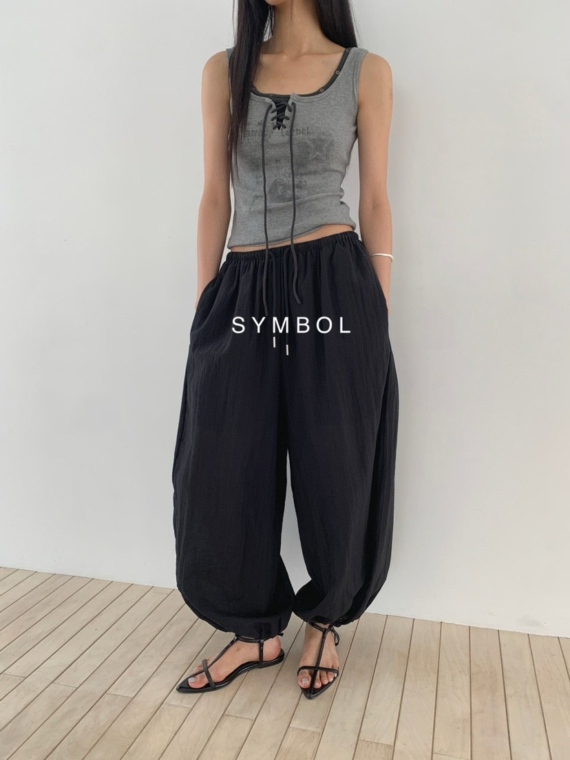 SYMBOL韓國直郵實拍女士新款時尚熱賣人氣休閑吊帶背心孔眼SYMBOL吊帶/背心