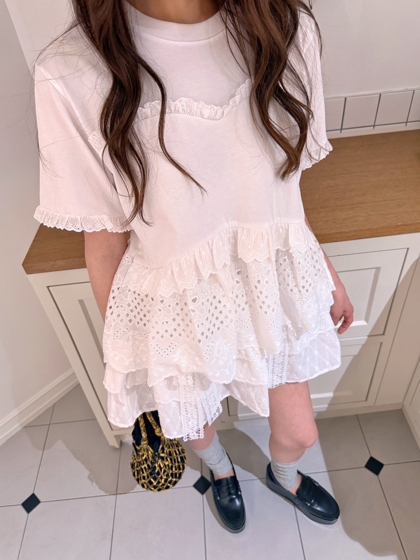 BOUTIQUE-L韓國直郵實拍女裝新款熱賣26夏季推薦T恤蕾絲BOUTIQUE-LT恤