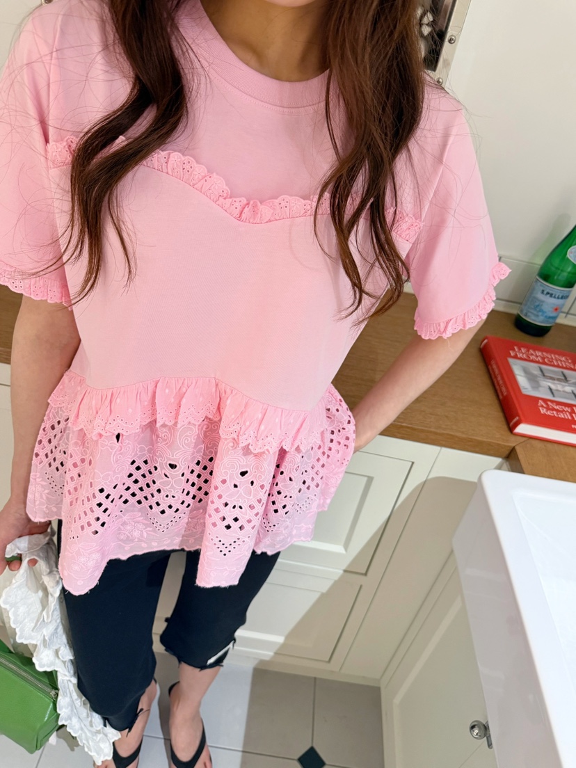 BOUTIQUE-L韓國直郵實拍女裝新款熱賣26夏季推薦T恤蕾絲BOUTIQUE-LT恤