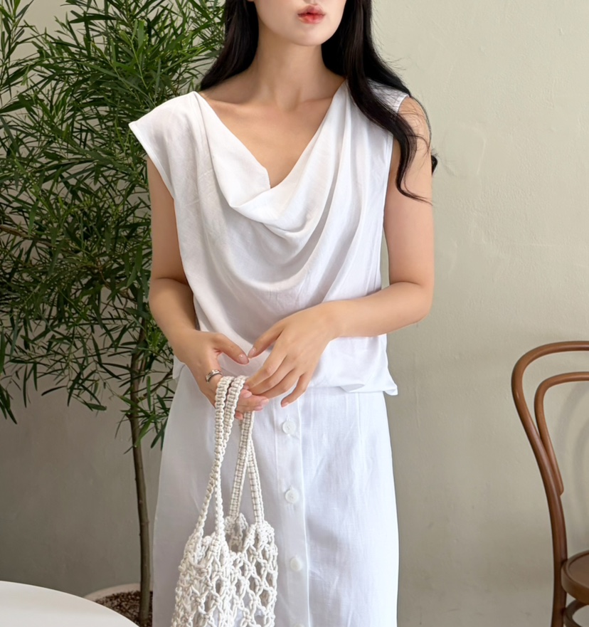N BROWN韓國直郵女士新品休閑時尚26夏季襯衫蕾絲衫披肩亞麻N BROWN襯衫/蕾絲衫圖色1