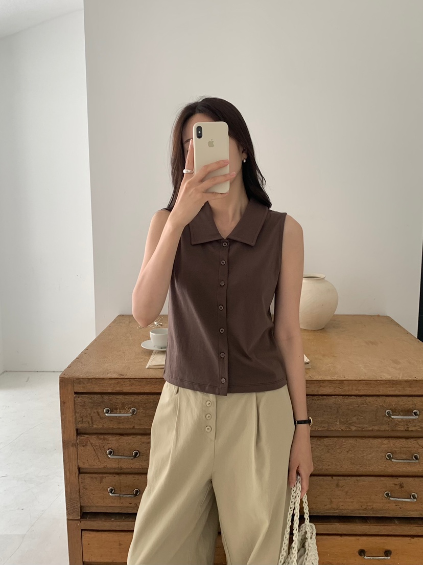 BLEECKER韓國直郵女士新款熱賣26夏季人氣推薦吊帶背心開衫BLEECKER吊帶/背心