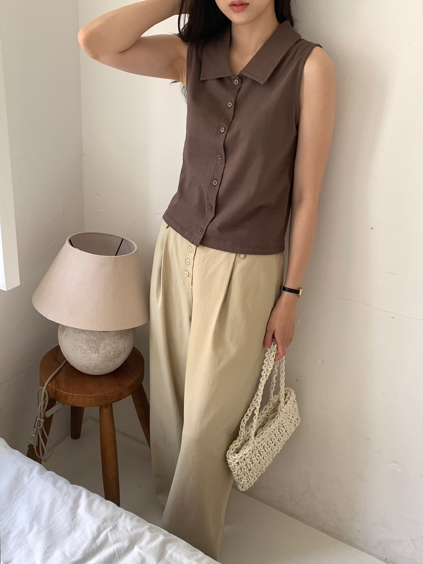 BLEECKER韓國直郵女士新款熱賣26夏季人氣推薦吊帶背心開衫BLEECKER吊帶/背心
