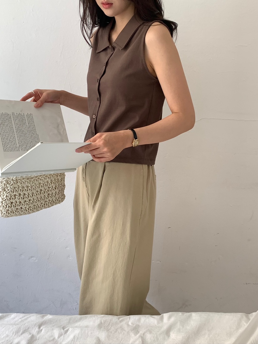 BLEECKER韓國直郵女士新款熱賣26夏季人氣推薦吊帶背心開衫BLEECKER吊帶/背心