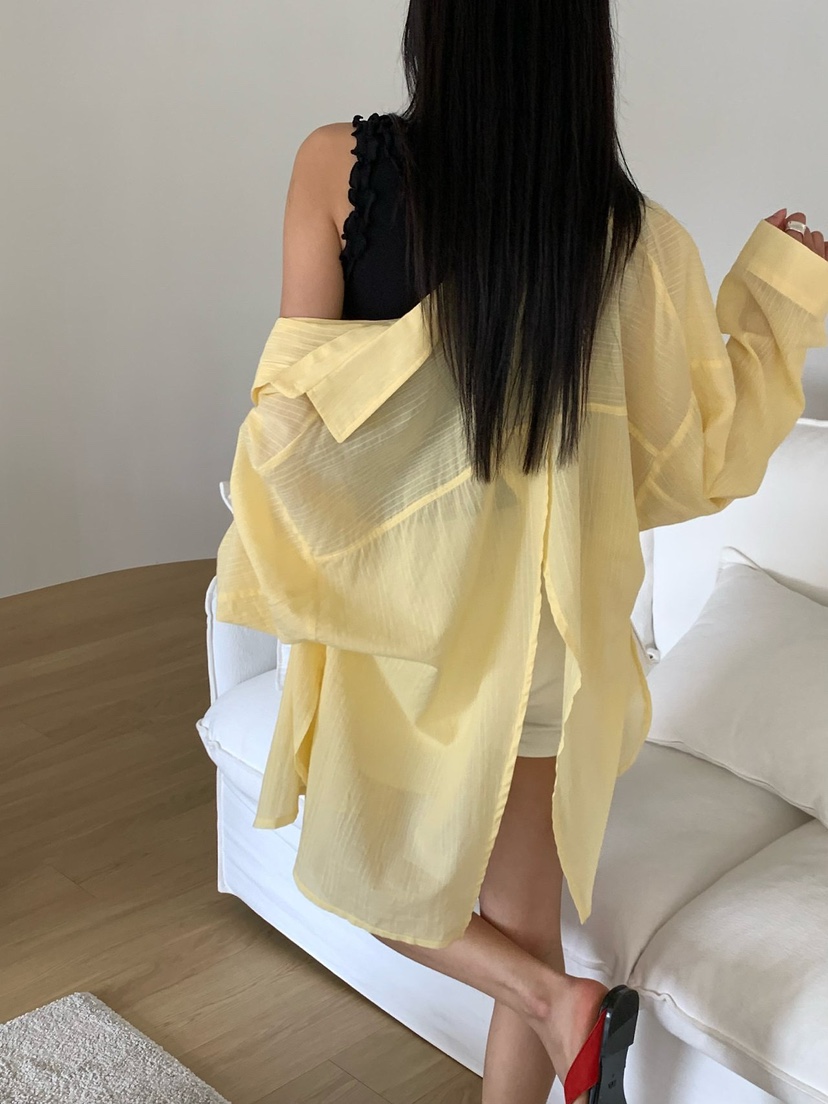 REVE CITE-L東大門實拍韓國女裝新款時尚吊帶背心紐扣背心荷葉邊REVE CITE-L吊帶/背心