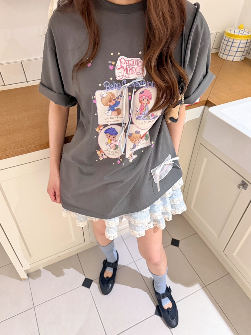 BOUTIQUE-L韓國直郵女裝新款26夏季熱賣人氣休閑推薦T恤BOUTIQUE-LT恤