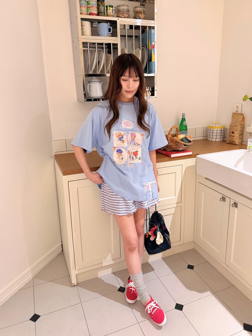 BOUTIQUE-L韓國直郵女裝新款26夏季熱賣人氣休閑推薦T恤BOUTIQUE-LT恤