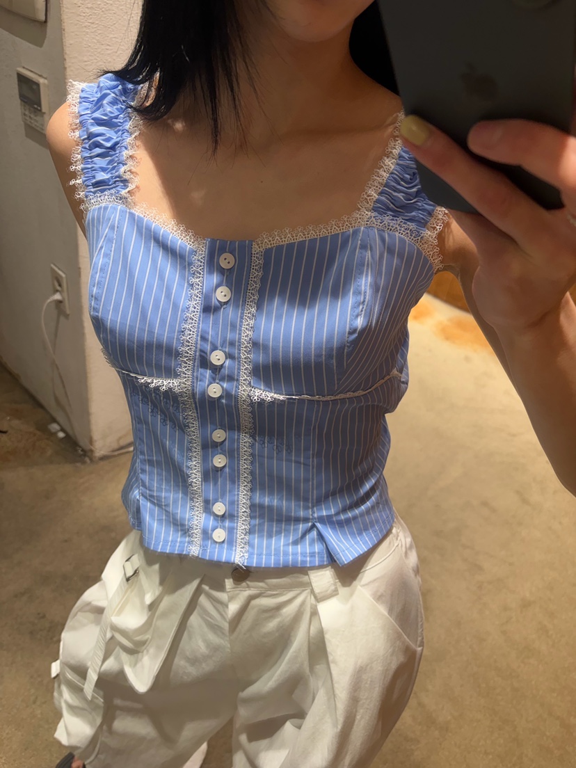 2TWO MOON韓國直郵實拍女裝新款推薦熱賣26夏季吊帶背心蕾絲2TWO MOON吊帶/背心