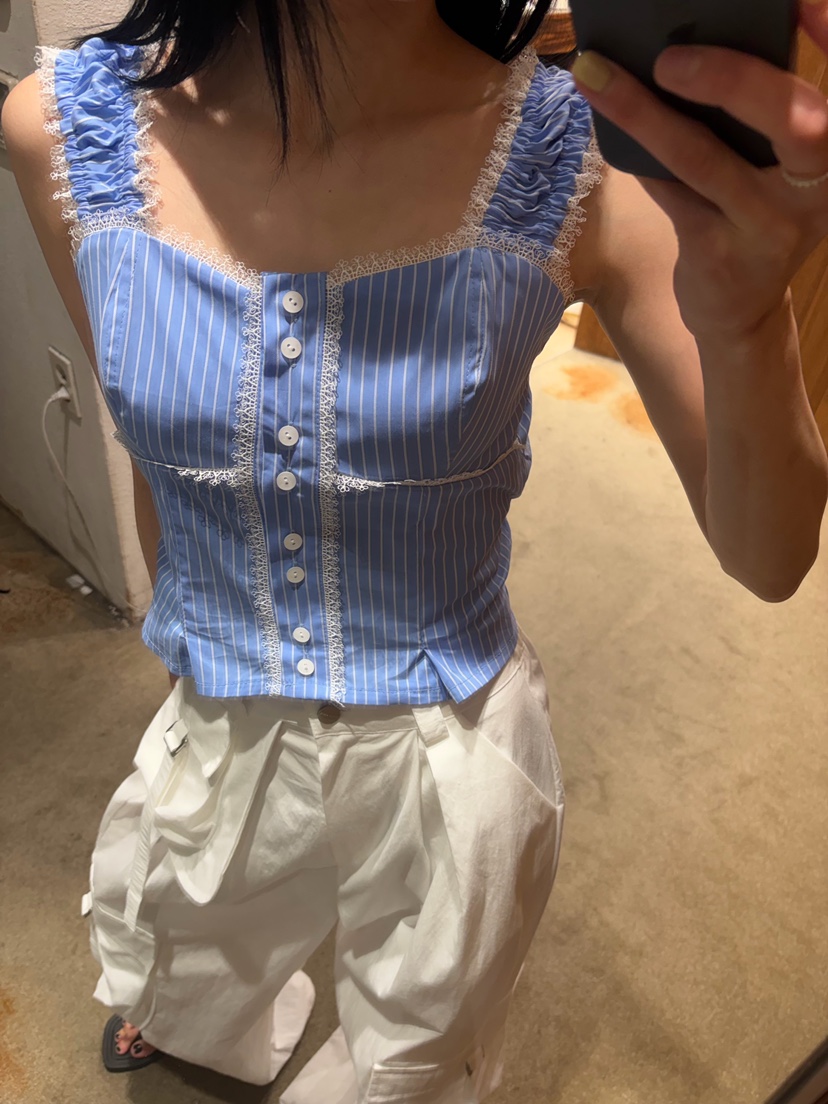 2TWO MOON韓國直郵實拍女裝新款推薦熱賣26夏季吊帶背心蕾絲2TWO MOON吊帶/背心