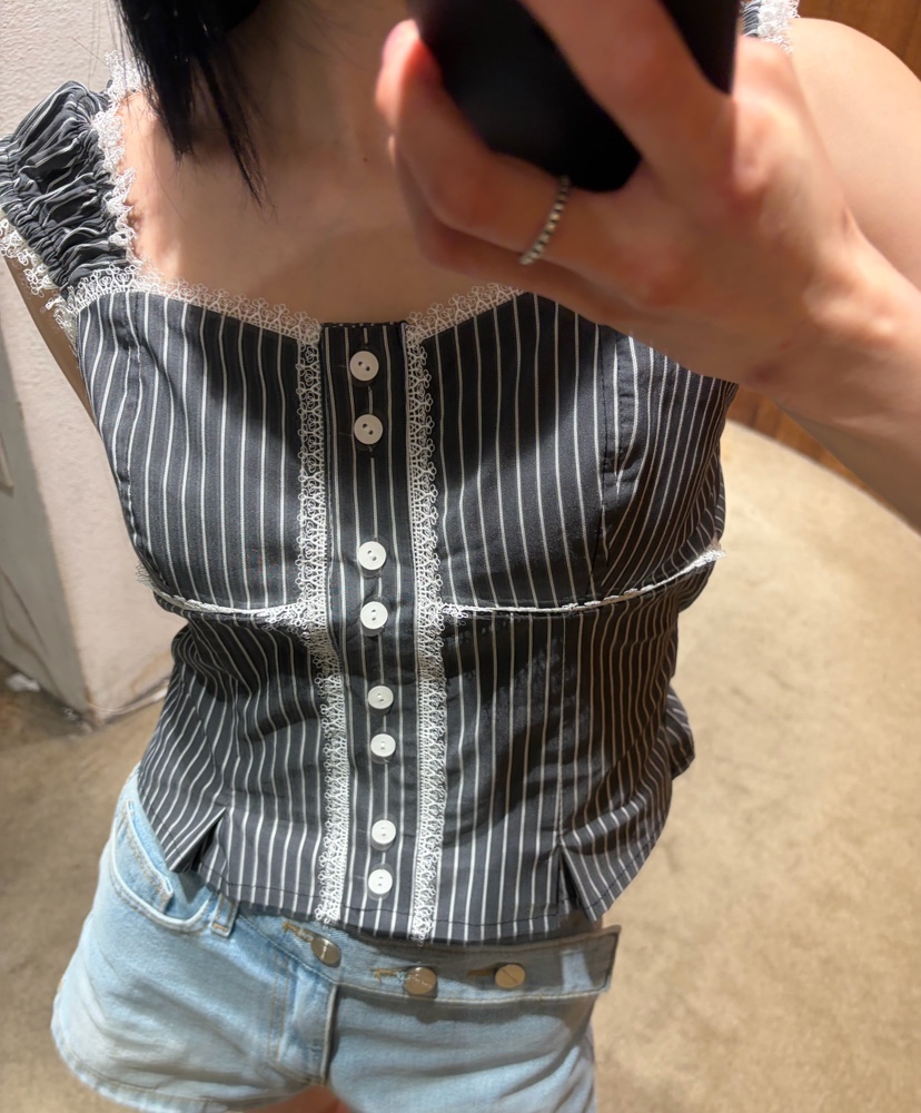 2TWO MOON韓國直郵實拍女裝新款推薦熱賣26夏季吊帶背心蕾絲2TWO MOON吊帶/背心