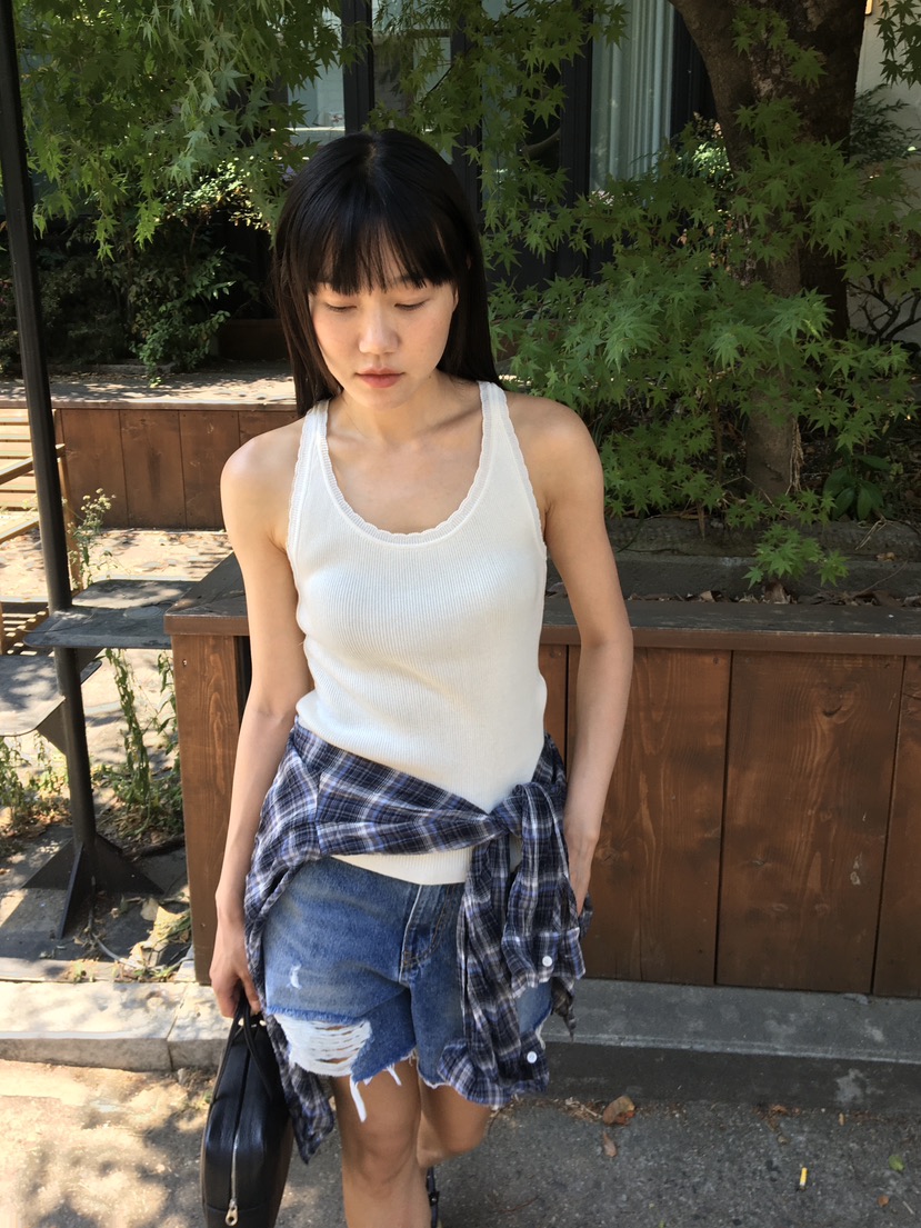 BAKING POWDER韓國代購女士新款推薦26夏季吊帶背心羅紋BAKING POWDER吊帶/背心