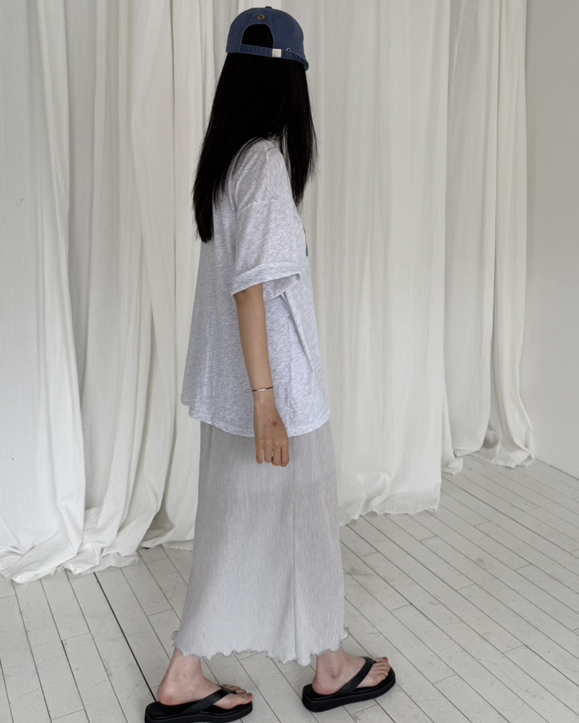 HOWDY/FACT THE NERD韓國直郵女裝新款熱賣26夏季長裙褶裥HOWDY/FACT THE NERD長裙