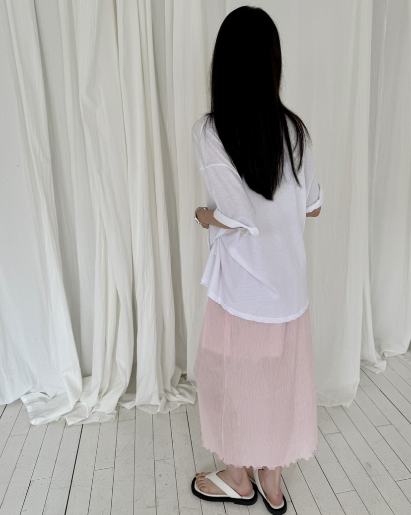 HOWDY/FACT THE NERD韓國直郵女裝新款熱賣26夏季長裙褶裥HOWDY/FACT THE NERD長裙