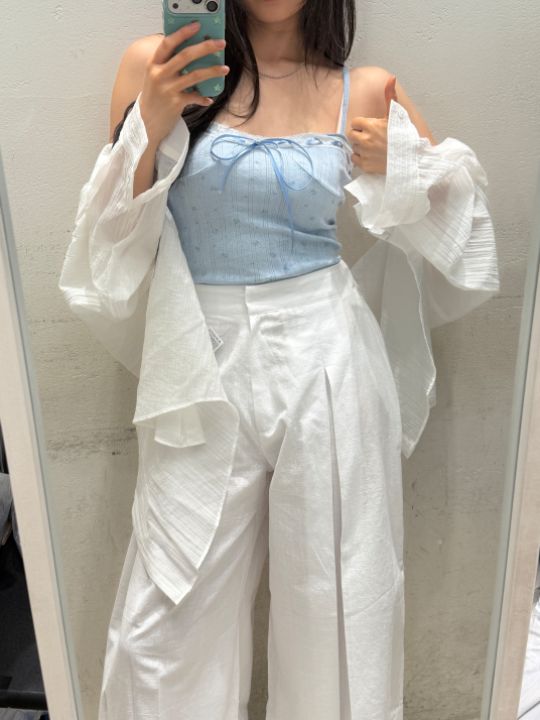mars韓國東大門直郵女裝新品休閑熱賣推薦吊帶背心花朵無袖mars吊帶/背心圖色2