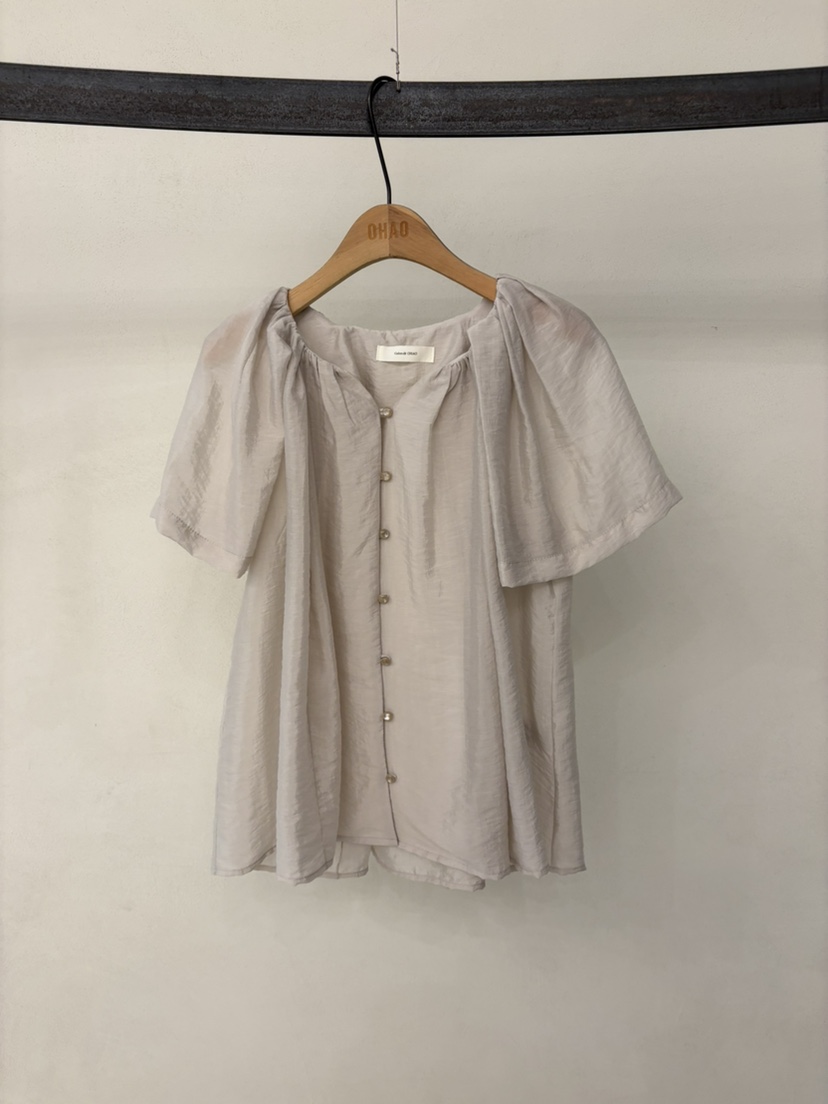 OHAO韓國直郵實拍女裝新品時尚26夏季人氣熱賣襯衫蕾絲衫OHAO/HA MONG襯衫/蕾絲衫圖色1