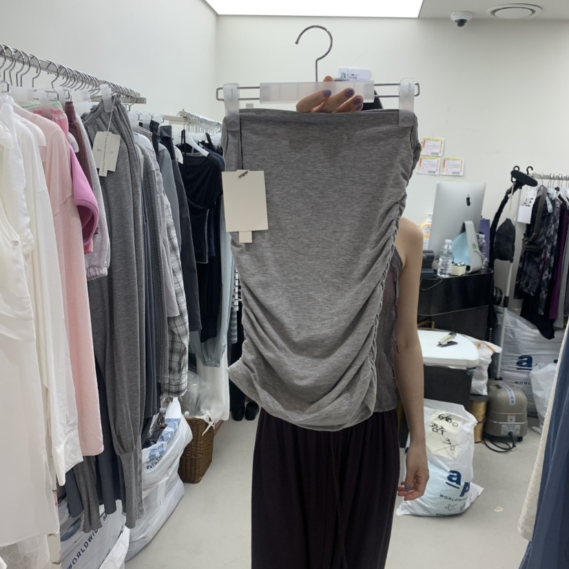 SOLD OUT韓國代購女裝新款熱賣人氣推薦休閑吊帶背心露肩SOLD OUT吊帶/背心