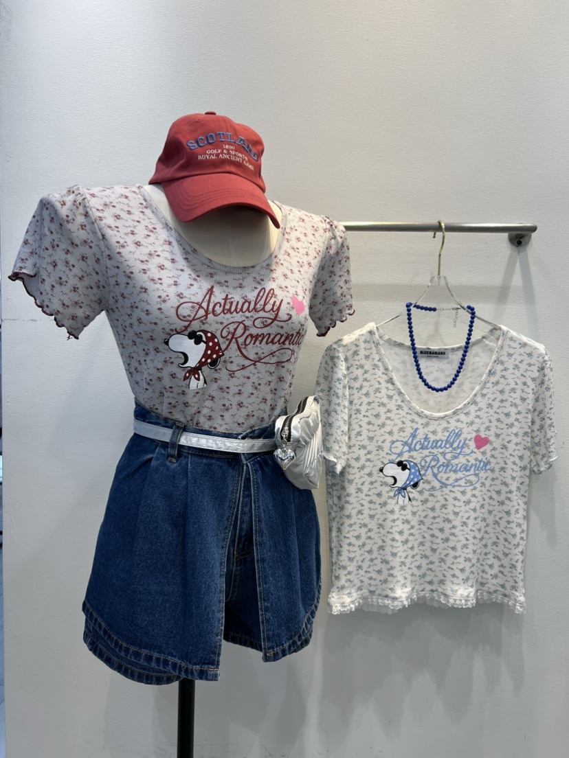 BLUE BANANA韓國代購女士新品26夏季推薦人氣休閑熱賣T恤BLUE BANANAT恤