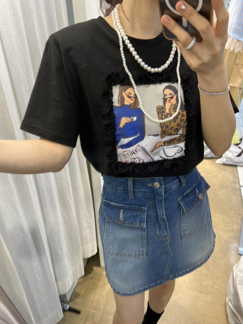 BLUE BANANA韓國東大門直郵女士新款熱賣人氣26夏季時尚T恤BLUE BANANAT恤圖色1
