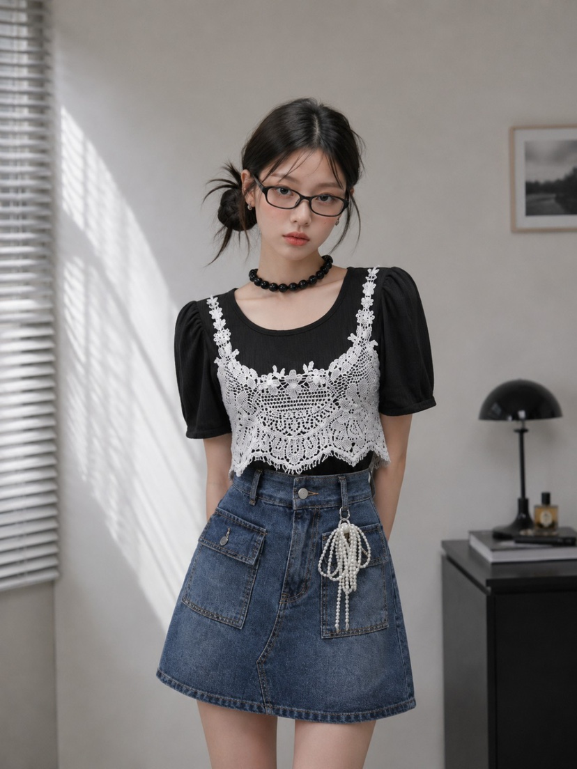 BLUE BANANA韓國東大門直郵女士新品休閑熱賣人氣26夏季T恤BLUE BANANAT恤圖色1