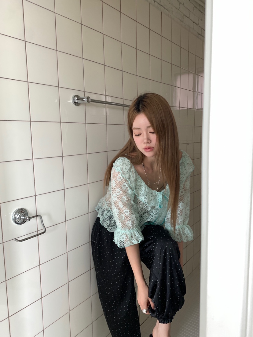 MAISONDEGLORY東大門實拍韓國女裝新款時尚人氣襯衫蕾絲衫MAISON DE GLORY襯衫/蕾絲衫