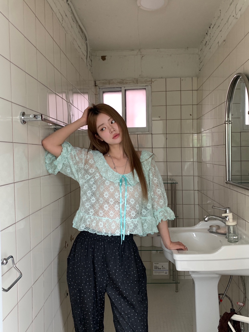 MAISONDEGLORY東大門實拍韓國女裝新款時尚人氣襯衫蕾絲衫MAISON DE GLORY襯衫/蕾絲衫