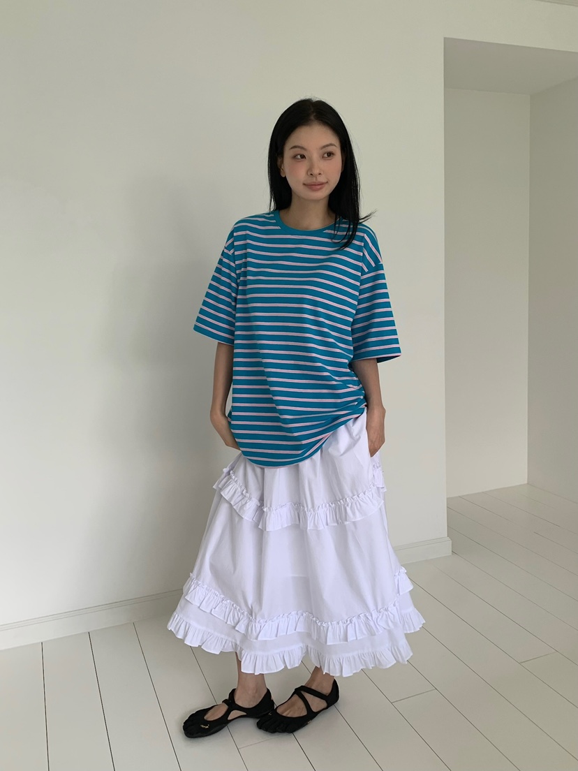 LOVE MY SANTA韓國東大門代購女裝新款26夏季推薦T恤條紋Santa/LOVE MY SANTAT恤