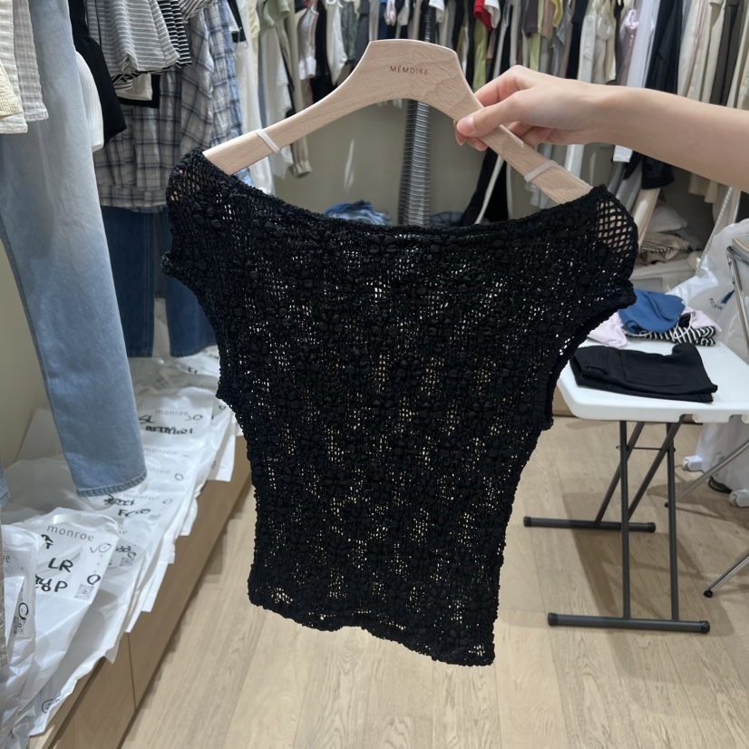 MEMOIRE韓國直郵女裝新款推薦26夏季休閑襯衫蕾絲衫不含內搭MEMOIRE襯衫/蕾絲衫圖色2