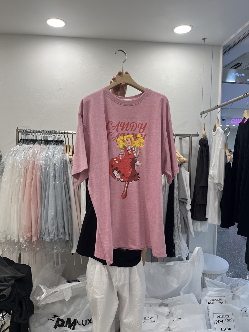 DELICATE韓國直郵女士新品休閑人氣推薦熱賣26夏季時尚T恤DELICATET恤圖色1