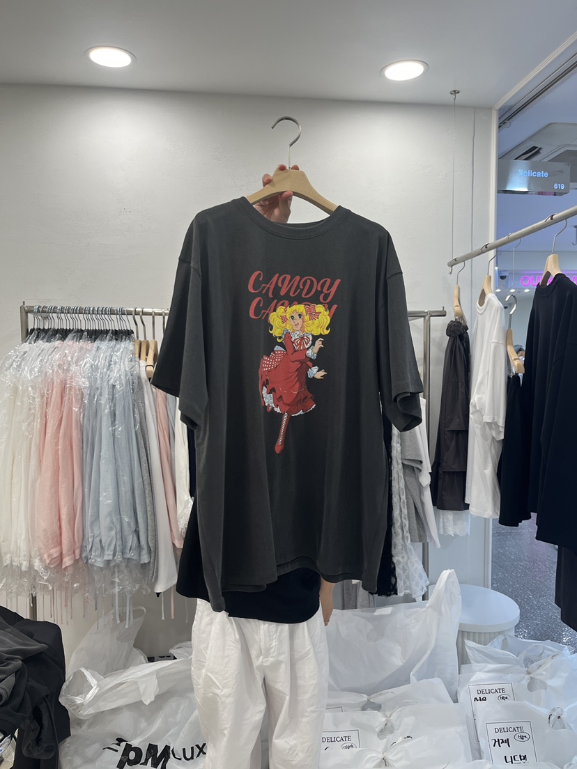 DELICATE韓國直郵女士新品休閑人氣推薦熱賣26夏季時尚T恤DELICATET恤圖色2