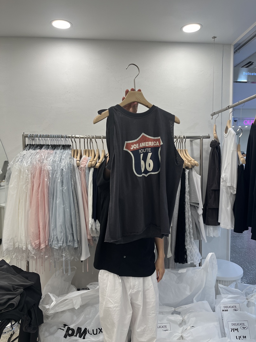 DELICATE韓國直郵女裝新款休閑人氣推薦時尚吊帶背心無袖DELICATE吊帶/背心圖色3墨