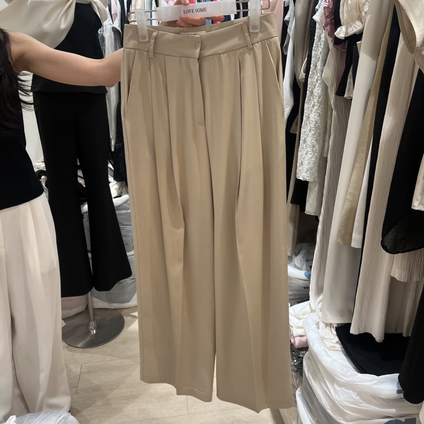 LOVE SOME韓國直郵實拍女裝新品推薦熱賣時尚休閑褲褶裥LOVE SOME休閑褲圖色1