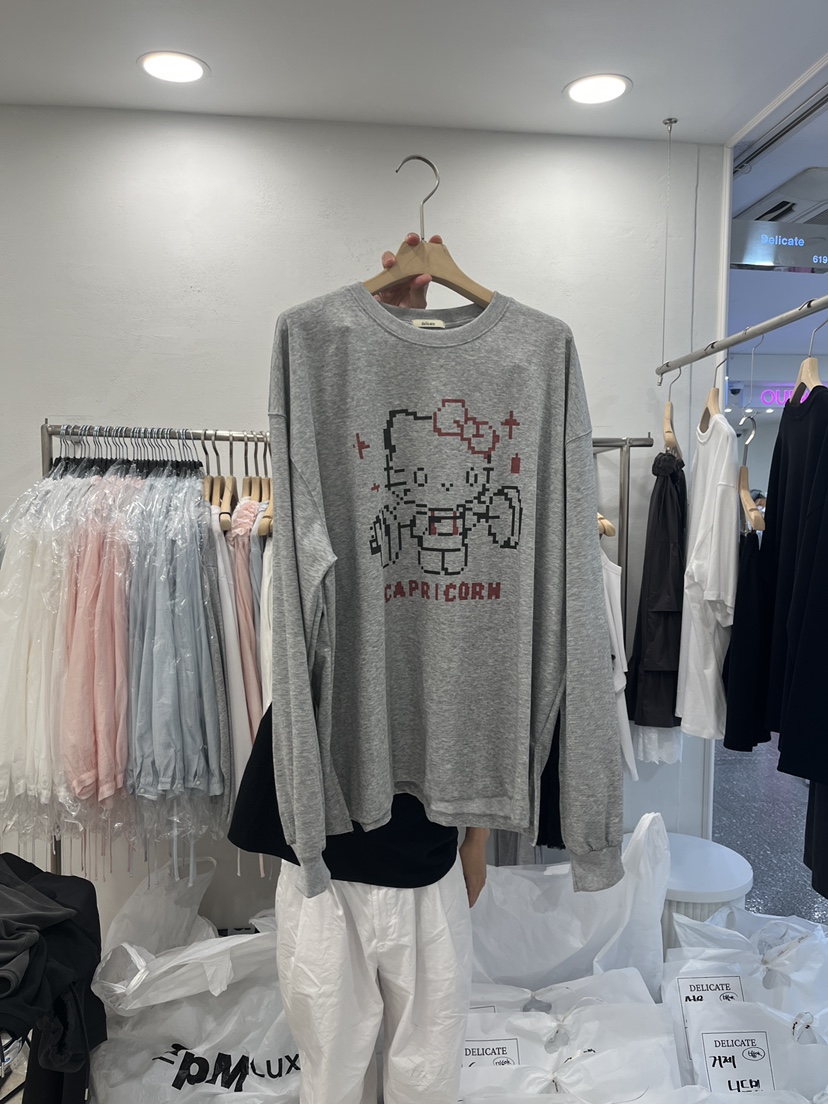 DELICATE韓國東大門代購女裝新品推薦時尚26夏季休閑長袖T恤DELICATE長袖T恤圖色2