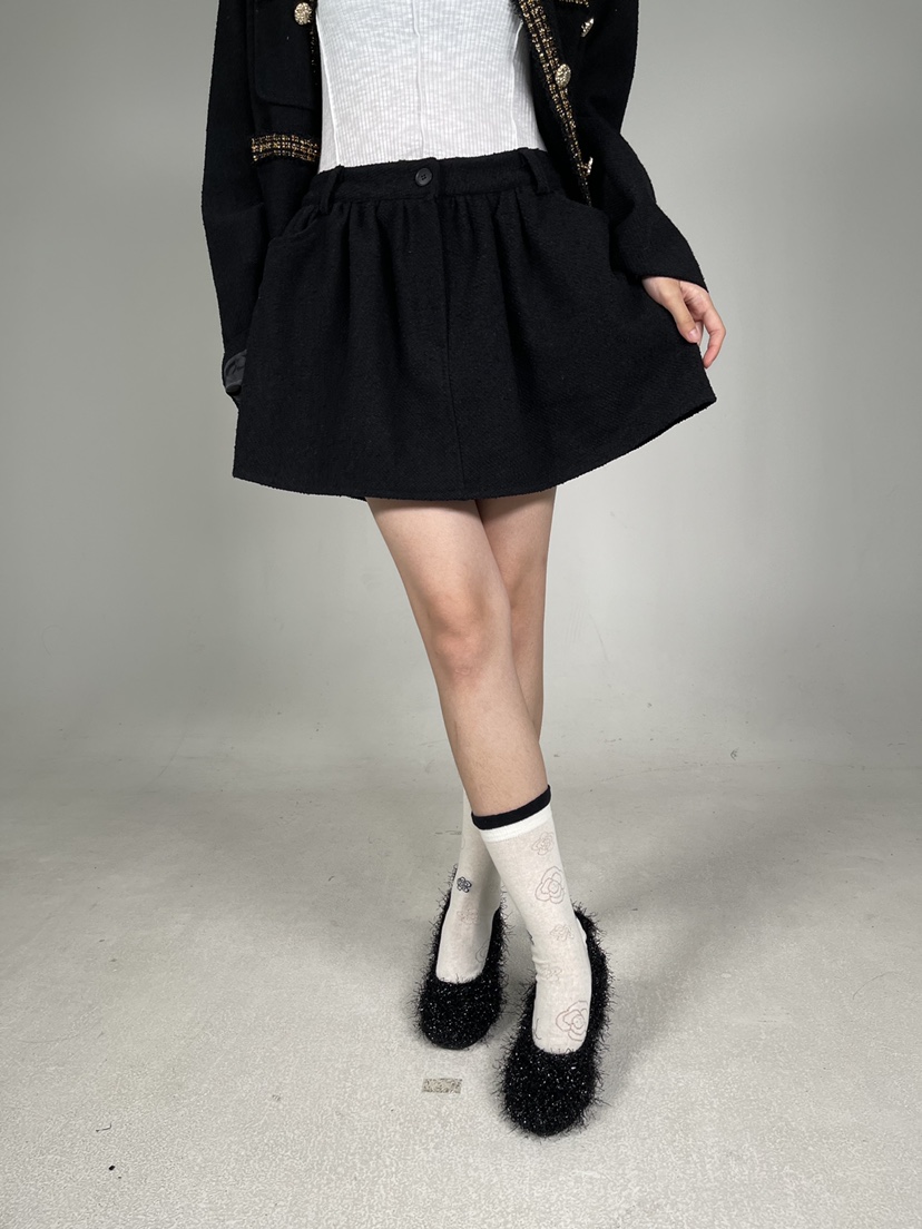 SHIRRING韓國直郵女士新款26夏季休閑人氣短裙粗花呢打折SHIRRING短裙