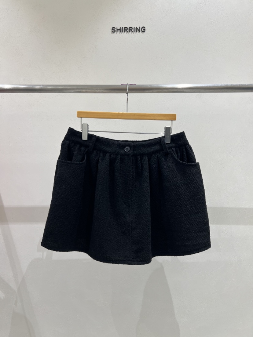 SHIRRING韓國直郵女士新款26夏季休閑人氣短裙粗花呢打折SHIRRING短裙圖色3