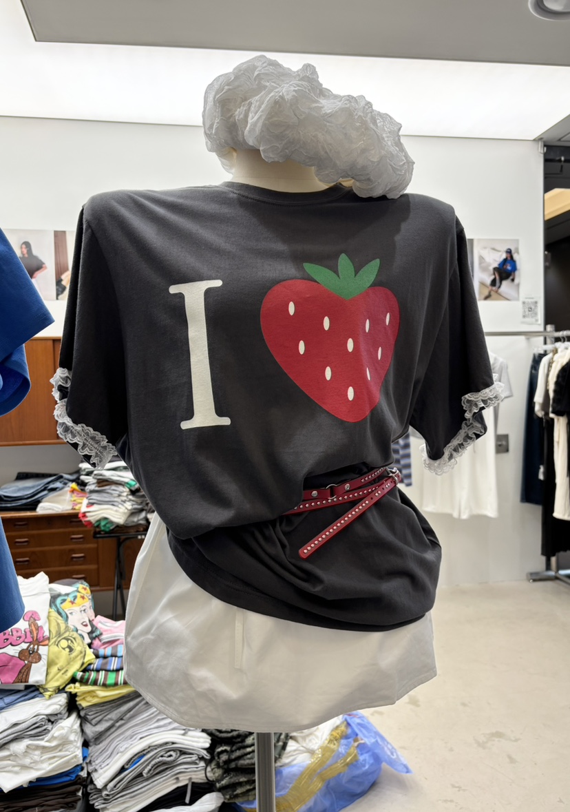 INTHEEND韓國直郵女裝新款熱賣休閑時尚推薦26夏季T恤蕾絲INTHEENDT恤