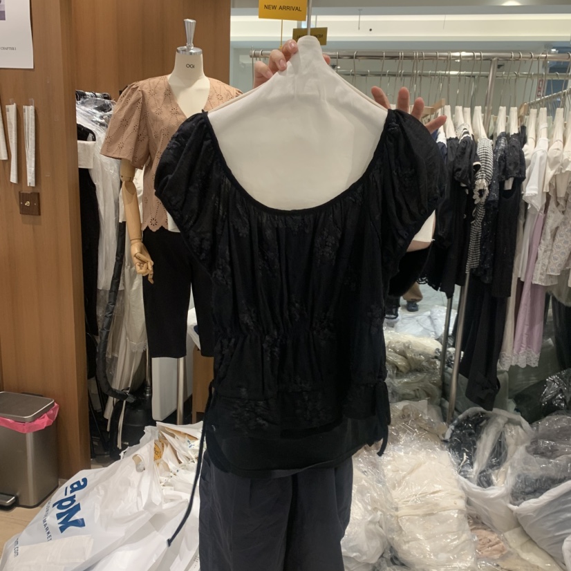 OGI東大門實拍韓國女裝新款時尚休閑推薦26夏季襯衫蕾絲衫FLat OGI襯衫/蕾絲衫