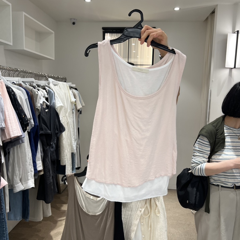 VENIR-a韓國東大門直郵女裝新品休閑時尚吊帶背心假兩件VENIR-a吊帶/背心圖色2