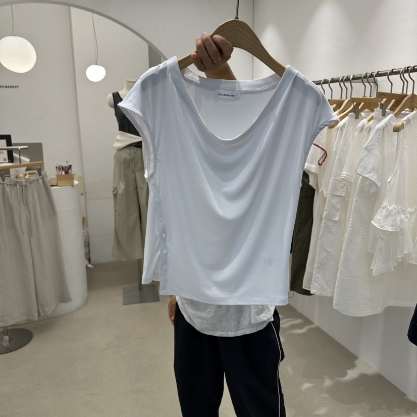 GOLDEN MARKET韓國直郵女裝新品推薦休閑人氣26夏季熱賣T恤GOLDEN MARKETT恤圖色1