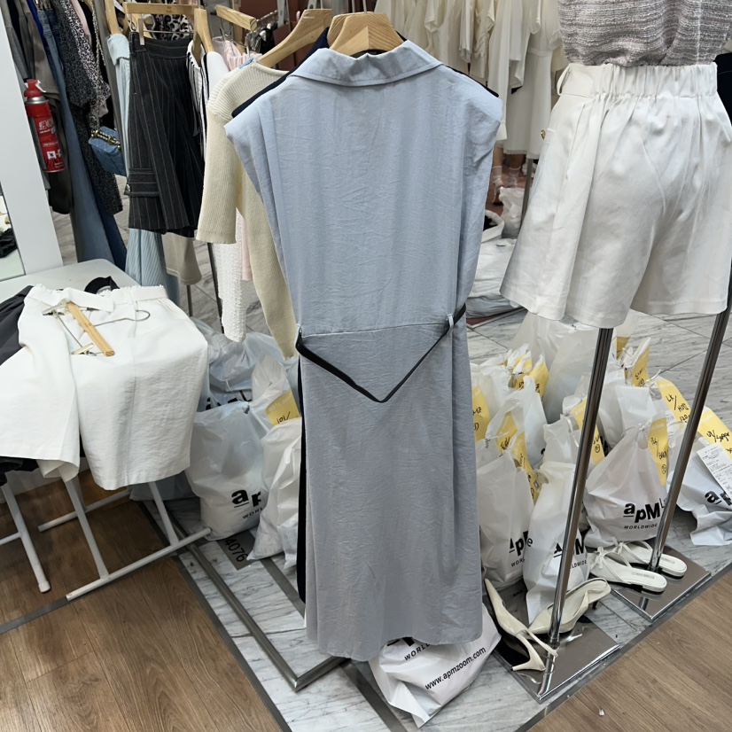 ABLESTUDIO東大門實拍韓國女裝新品時尚熱賣26夏季連衣裙腰帶ABLESTUDIO連衣裙