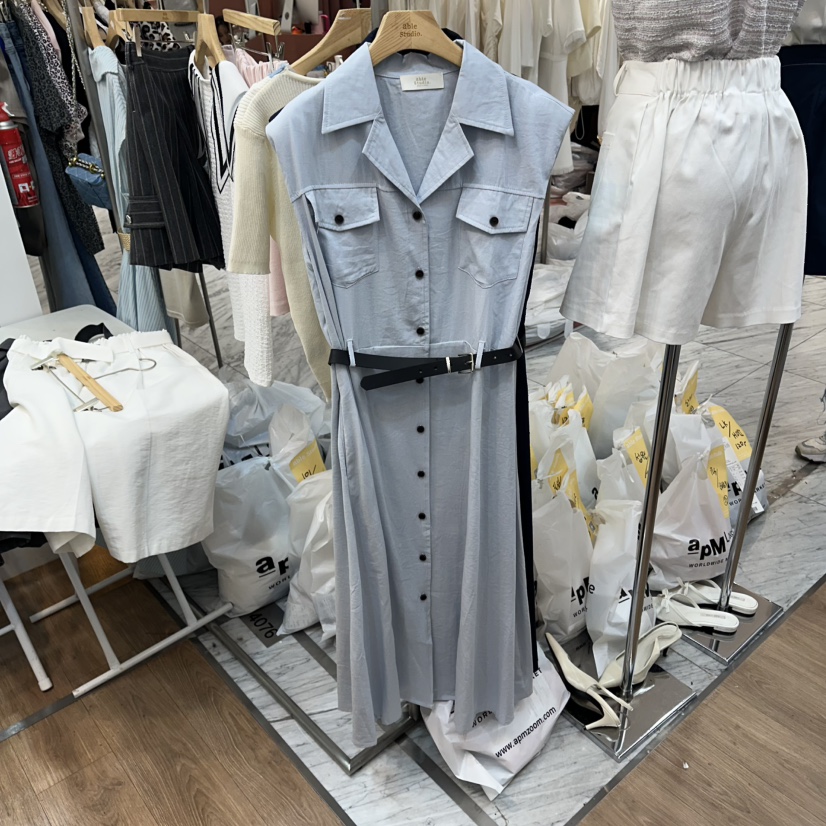 ABLESTUDIO東大門實拍韓國女裝新品時尚熱賣26夏季連衣裙腰帶ABLESTUDIO連衣裙圖色1