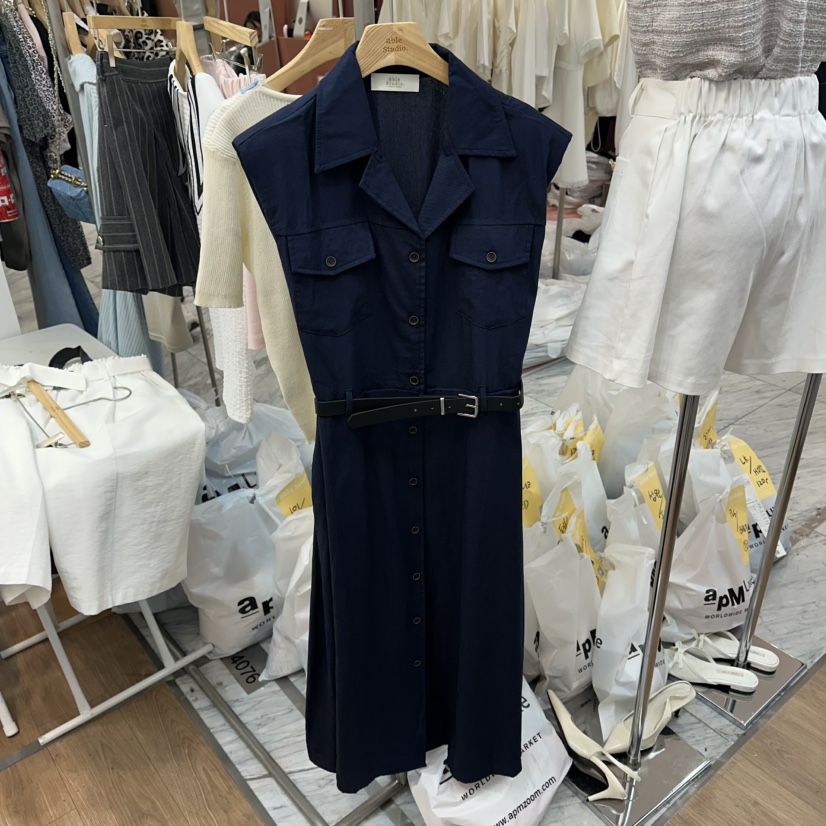 ABLESTUDIO東大門實拍韓國女裝新品時尚熱賣26夏季連衣裙腰帶ABLESTUDIO連衣裙圖色2