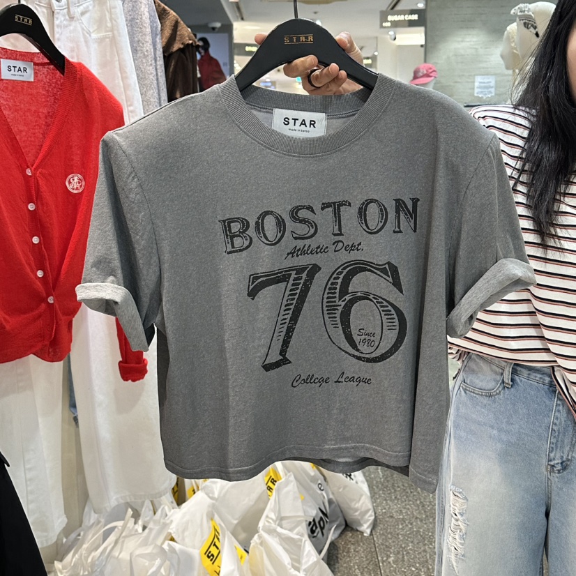 STAR-L韓國直郵實拍女士新品人氣時尚推薦熱賣休閑26夏季T恤STAR-LT恤圖色3