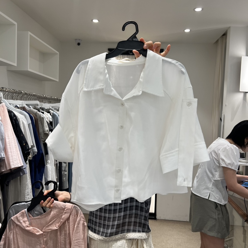 VENIR-a韓國東大門直郵女裝新款26夏季休閑人氣襯衫蕾絲衫VENIR-a襯衫/蕾絲衫圖色3
