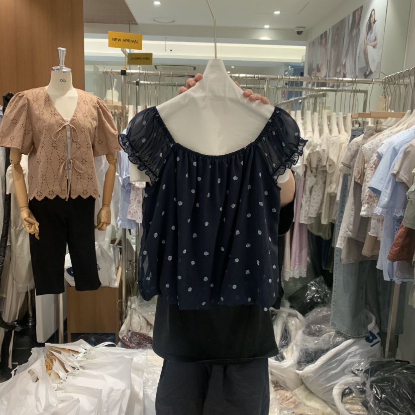 OGI韓國直郵實拍女裝新品休閑時尚人氣熱賣推薦襯衫蕾絲衫FLat OGI襯衫/蕾絲衫