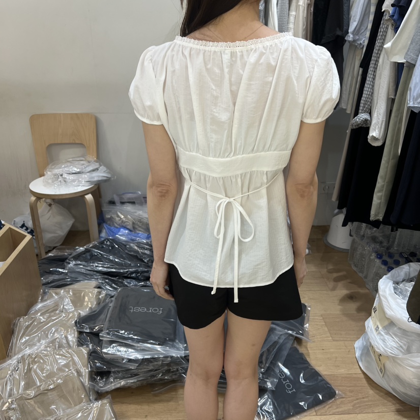 FOREST韓國東大門代購女士新款26夏季人氣推薦襯衫蕾絲衫FOREST襯衫/蕾絲衫