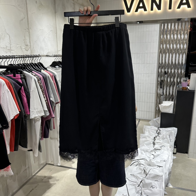 VANTA韓國代購女士新款時尚人氣推薦休閑26夏季長裙蕾絲絲綢VANTA長裙