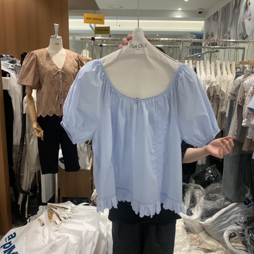 OGI韓國直郵女裝新款人氣熱賣26夏季休閑時尚推薦襯衫蕾絲衫FLat OGI襯衫/蕾絲衫圖色1