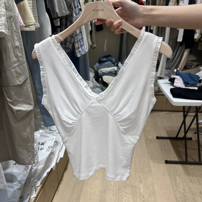 MEMOIRE韓國直郵實拍女士新款推薦人氣26夏季吊帶背心深VMEMOIRE吊帶/背心圖色2